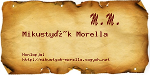 Mikustyák Morella névjegykártya